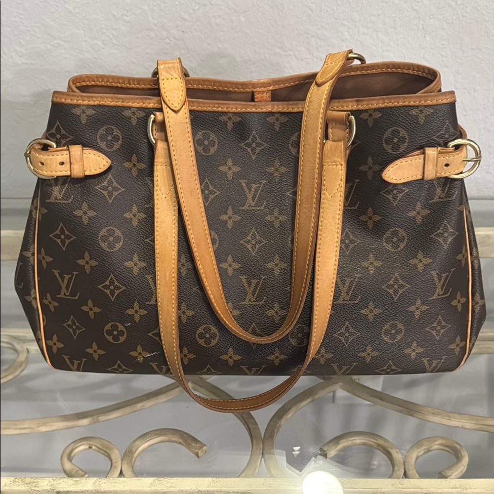 Louis Vuitton Brown Tan Monogram Shoulder Bag